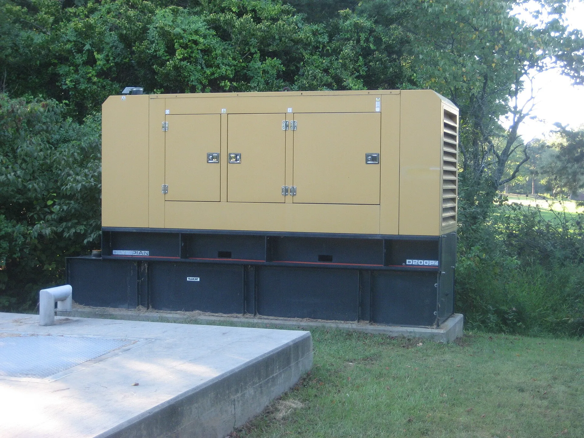 Whole-house standby generator backing up a mountain home in Henderson County, North Carolina